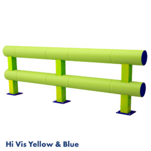 Double Bumper Barrier (Hi Vis Yellow & Blue) With Text