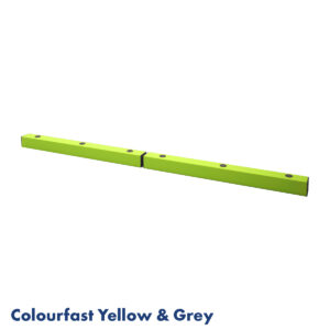 Floor Rail Barrier (Colourfast Yellow & Grey) Text