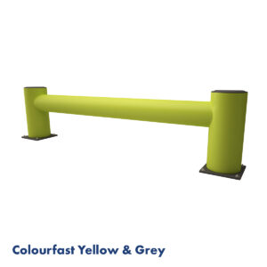 Single Rail End Of Aisle (Colourfast Yellow & Grey) Text