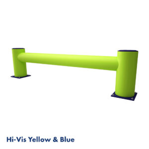 Single Rail End Of Aisle (Hi Vis Yellow And Blue) Text
