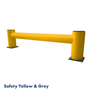 Single Rail End Of Aisle (Safety Yellow & Grey) Text