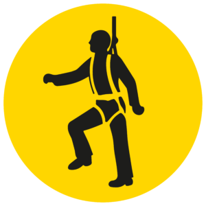 Health and safety equipment height icon 