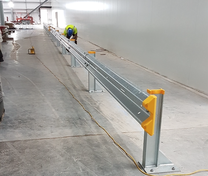 Installing Armco Safety Barrier