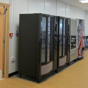 Checker Plate floor protection for vending machines