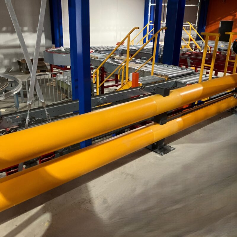 A Long Run Of Brandsafe Double Bumper Polymer Barriers